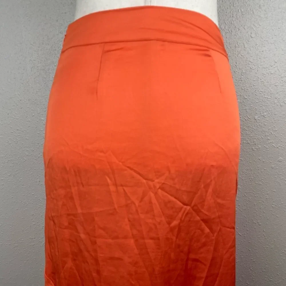 NWOT Free People Orange Midi Skirt Size 2
